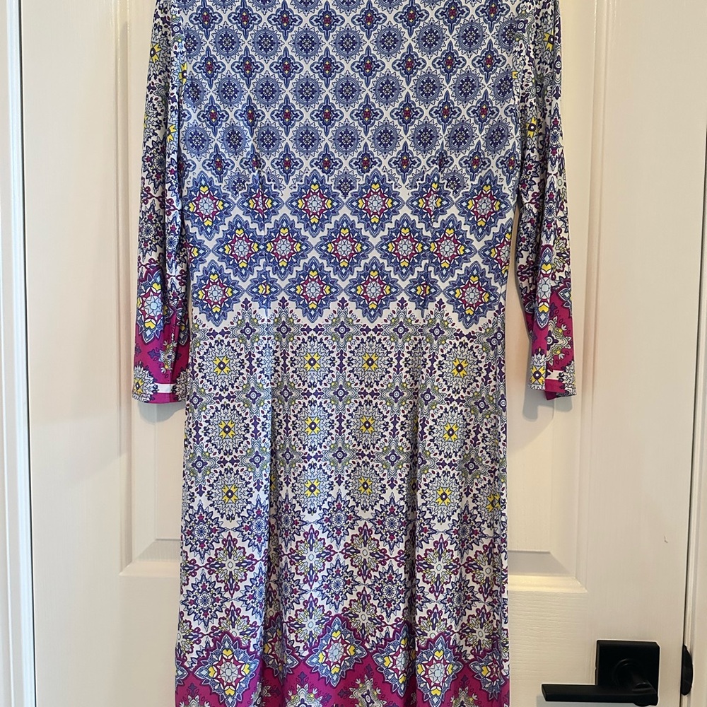 Long Sleeve WISP jersey dress with Crew Neck